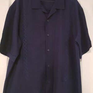 Deep Blue Button-Down Shirt